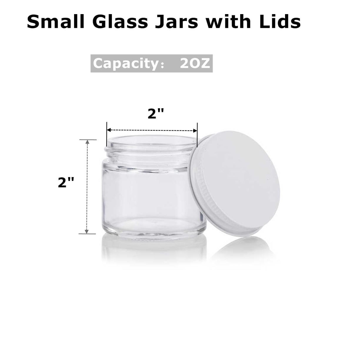 Zentriqlla clear jar with lid for DIY cosmetics and organized bathroom shelves.