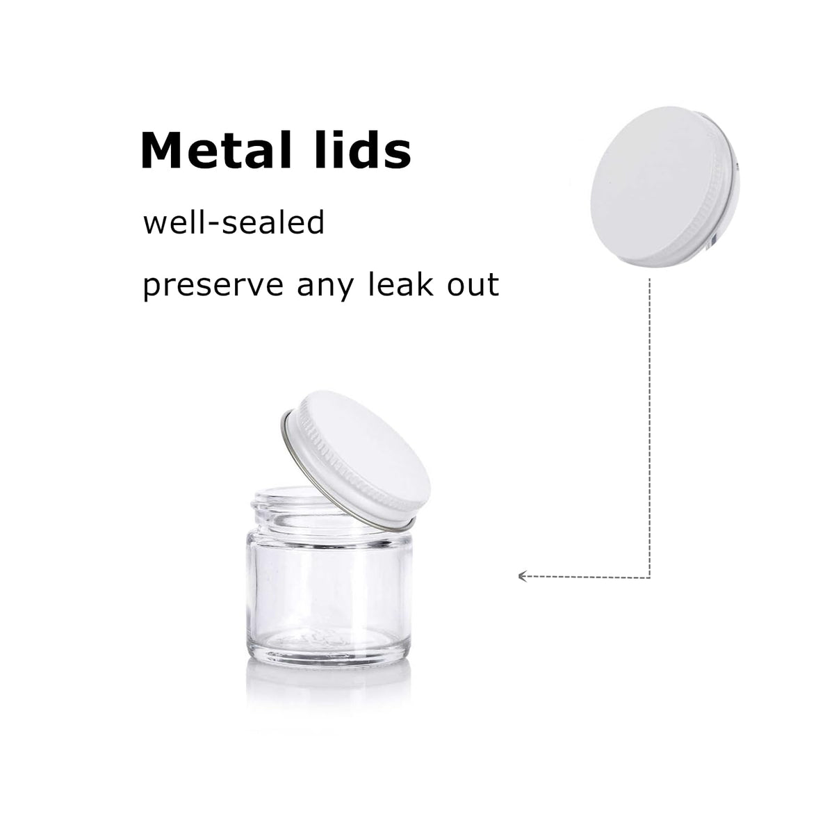 Zentriqlla 2oz jar with leakproof design for travel sauces and balms.