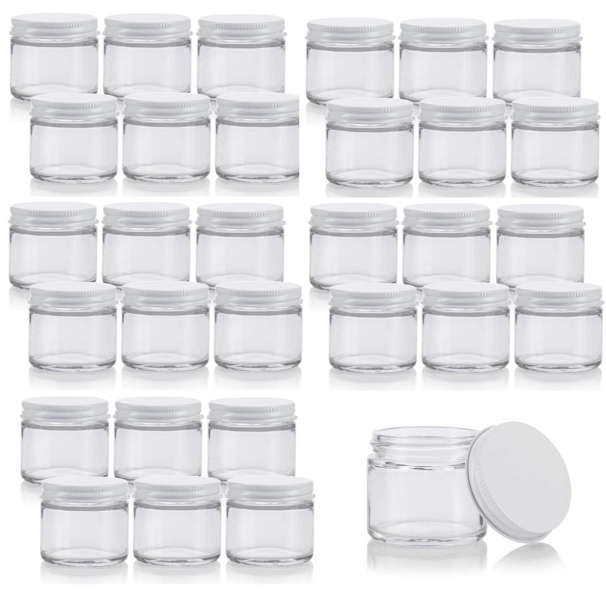Zentriqlla 2oz glass jar with lid for spice storage and quick visibility.