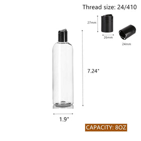 Zentriqlla bottle with disc-top caps providing precise dispensing.