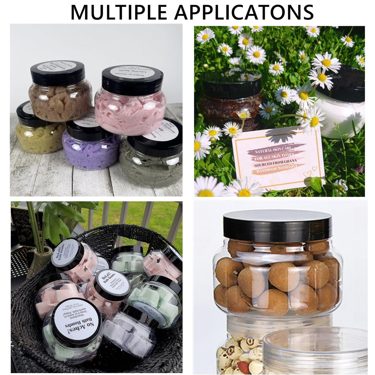 Zentriqlla versatile container for sugar scrub, body lotion, and more