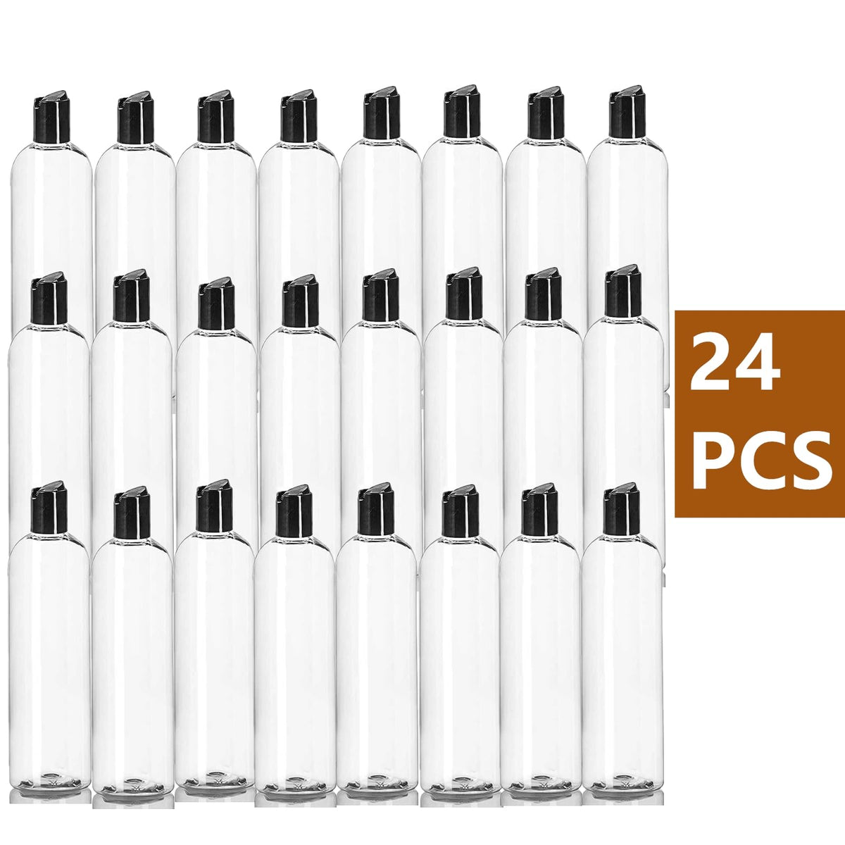 Zentriqlla squeezable bottles suitable for shampoo, lotion, and body wash.