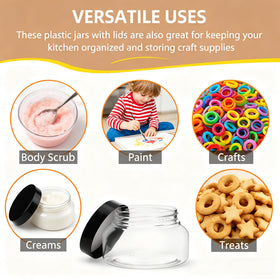 Zentriqlla stable-bottom round jar for steady shelf display and storage