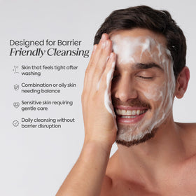 Zenttu Centella Cleansing Foam being poured to show rich, gentle lather.