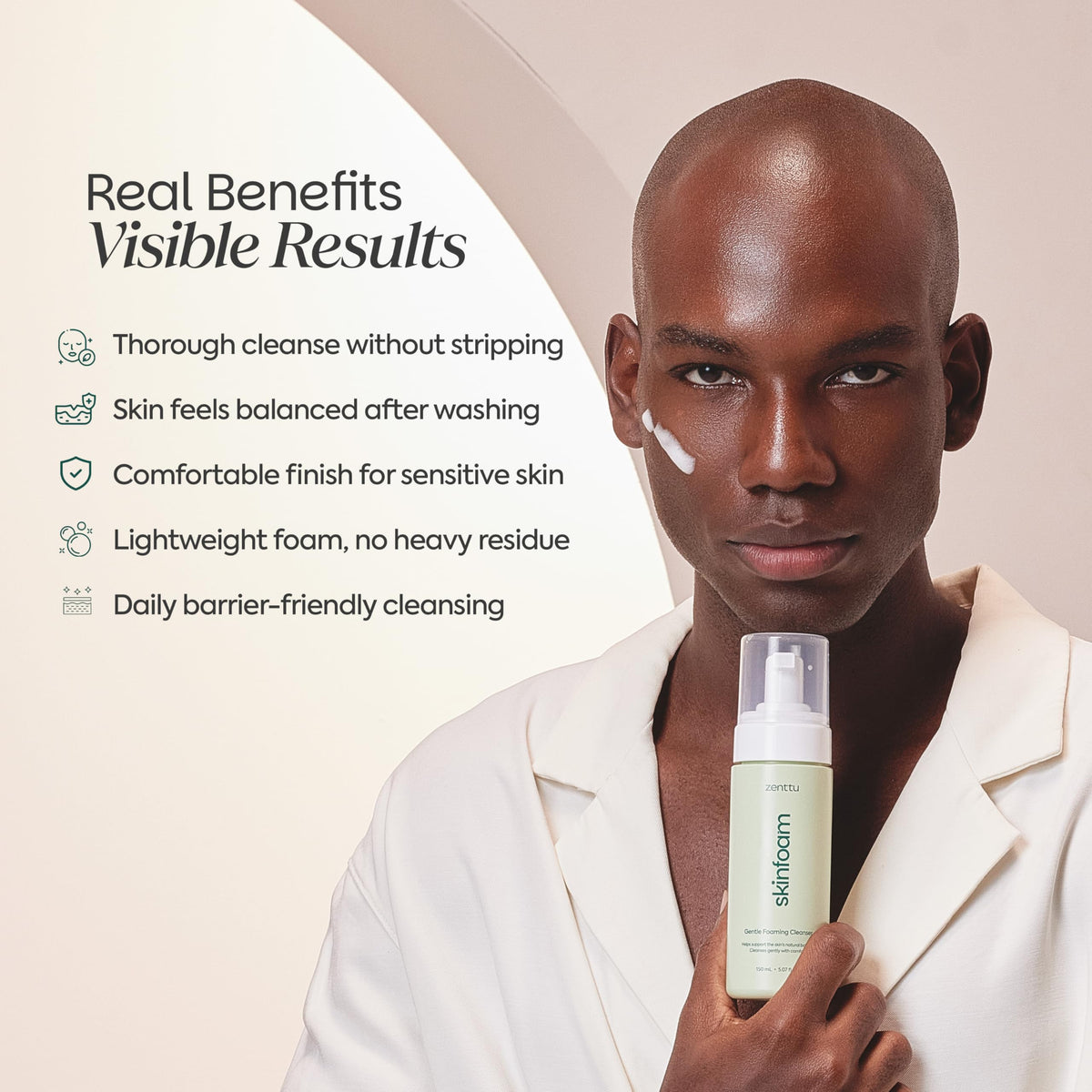 Zenttu Centella Cleansing Foam product packaging and box.