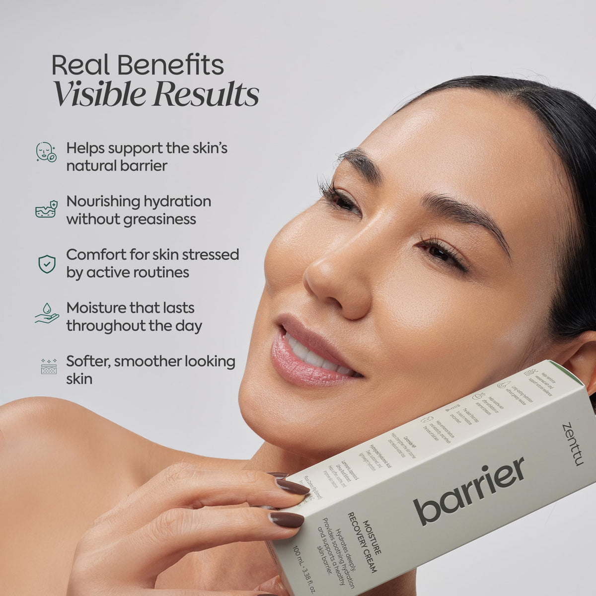 Zenttu cruelty-free label signals an ethical skincare choice.