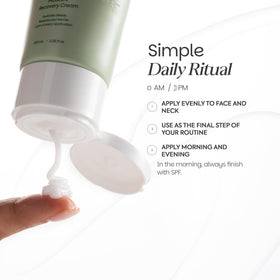 Zenttu moisturizer pump close-up highlights easy morning and evening use.