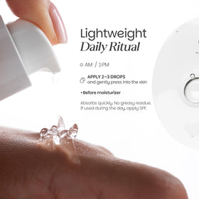 ZENTTU lightweight glass-skin texture shows fast absorption and non-greasy finish.