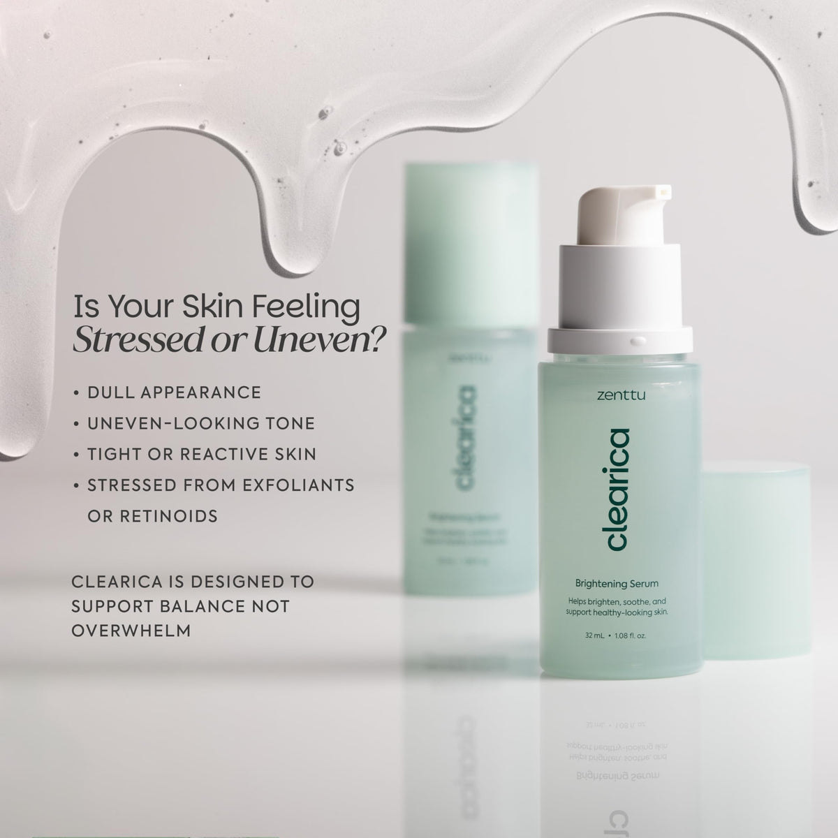 ZENTTU panthenol and allantoin barrier support for hydrated, supple skin.