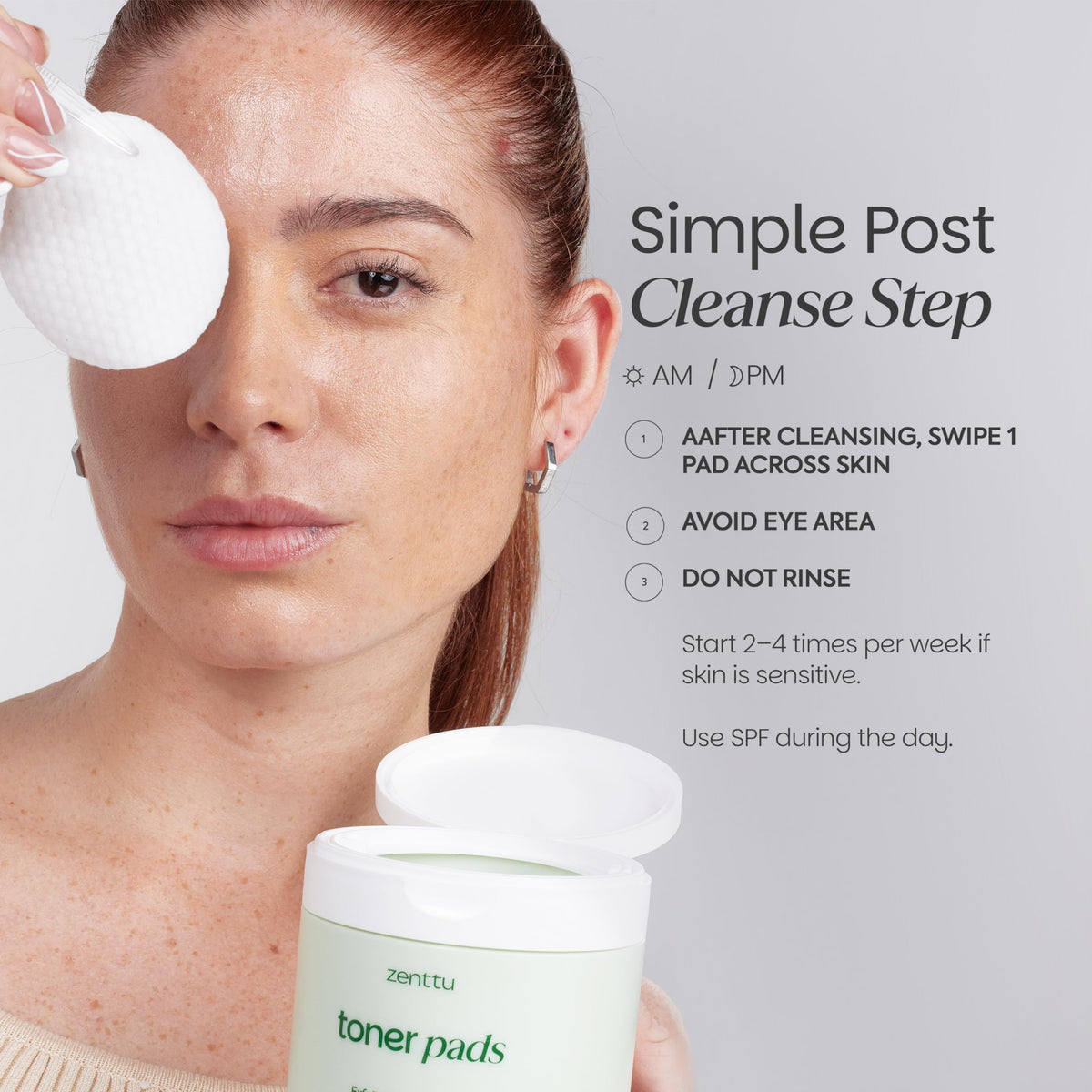 ZENTTU Toner Pad supports daily texture care for combination skin.