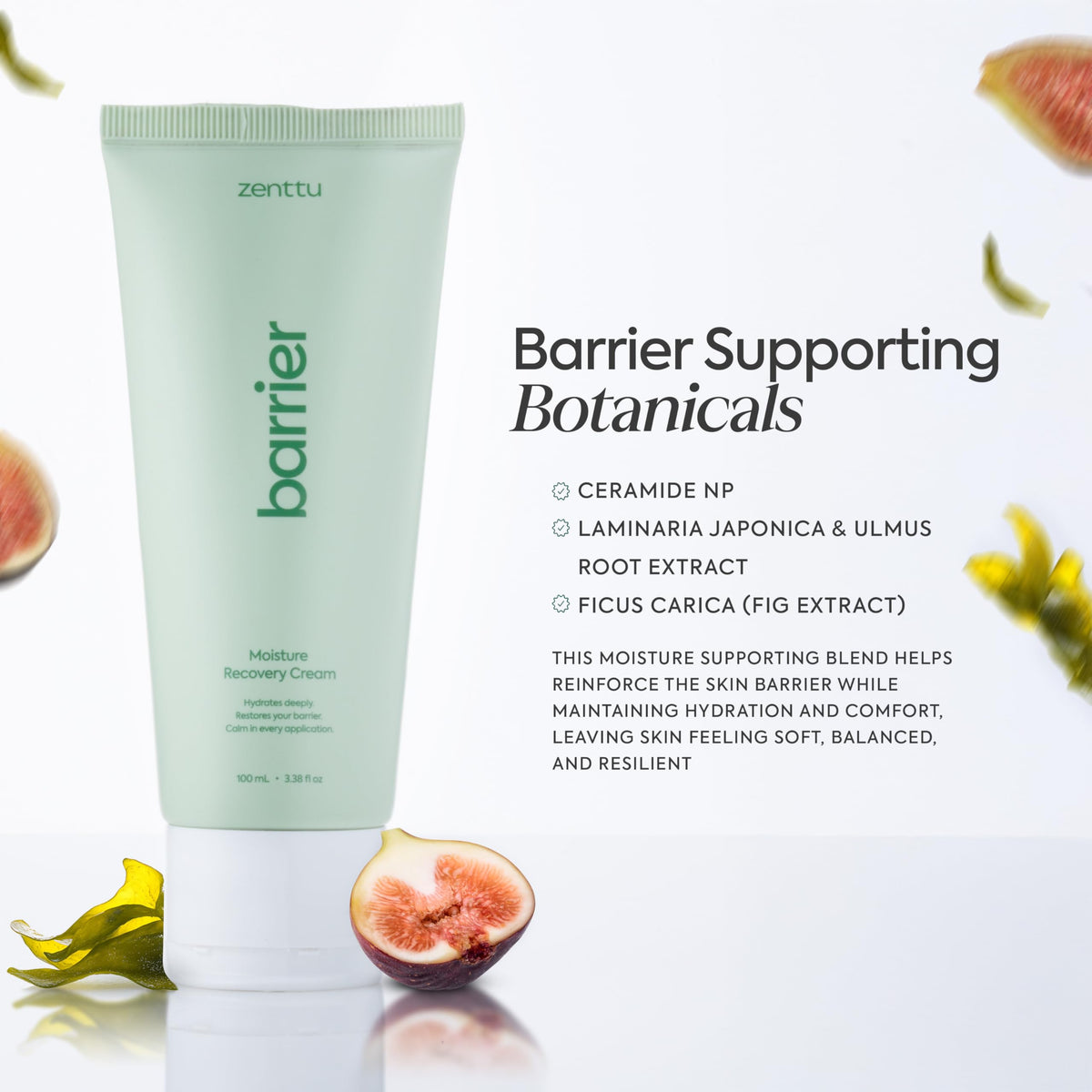 Zenttu unisex packaging signals versatile skincare for adults 18–50.