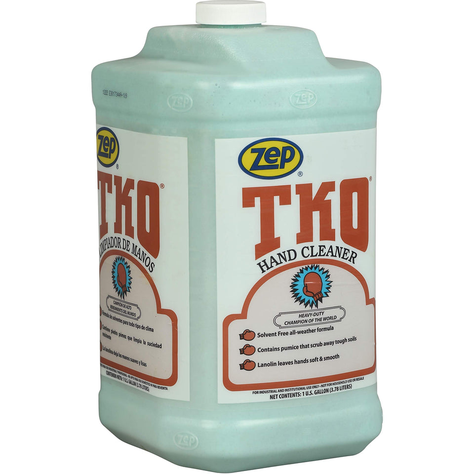 Zep TKO Hand Cleaner bottle, ideal for heavy-duty grease removal.