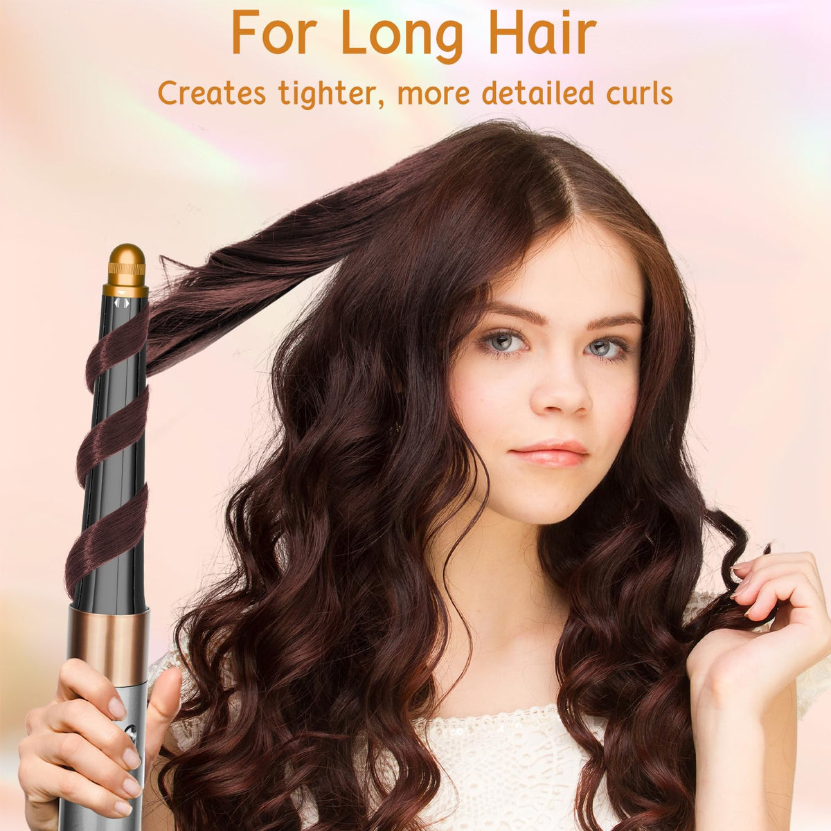 ZEPHBLOW gold finish Airwrap barrel adds a premium look to your curling routine.