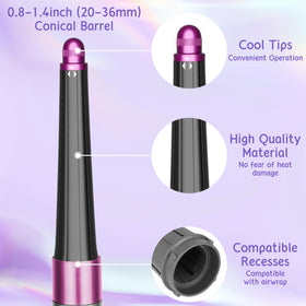 ZEPHBLOW heat-free curling barrel uses air to shape hair with shine.