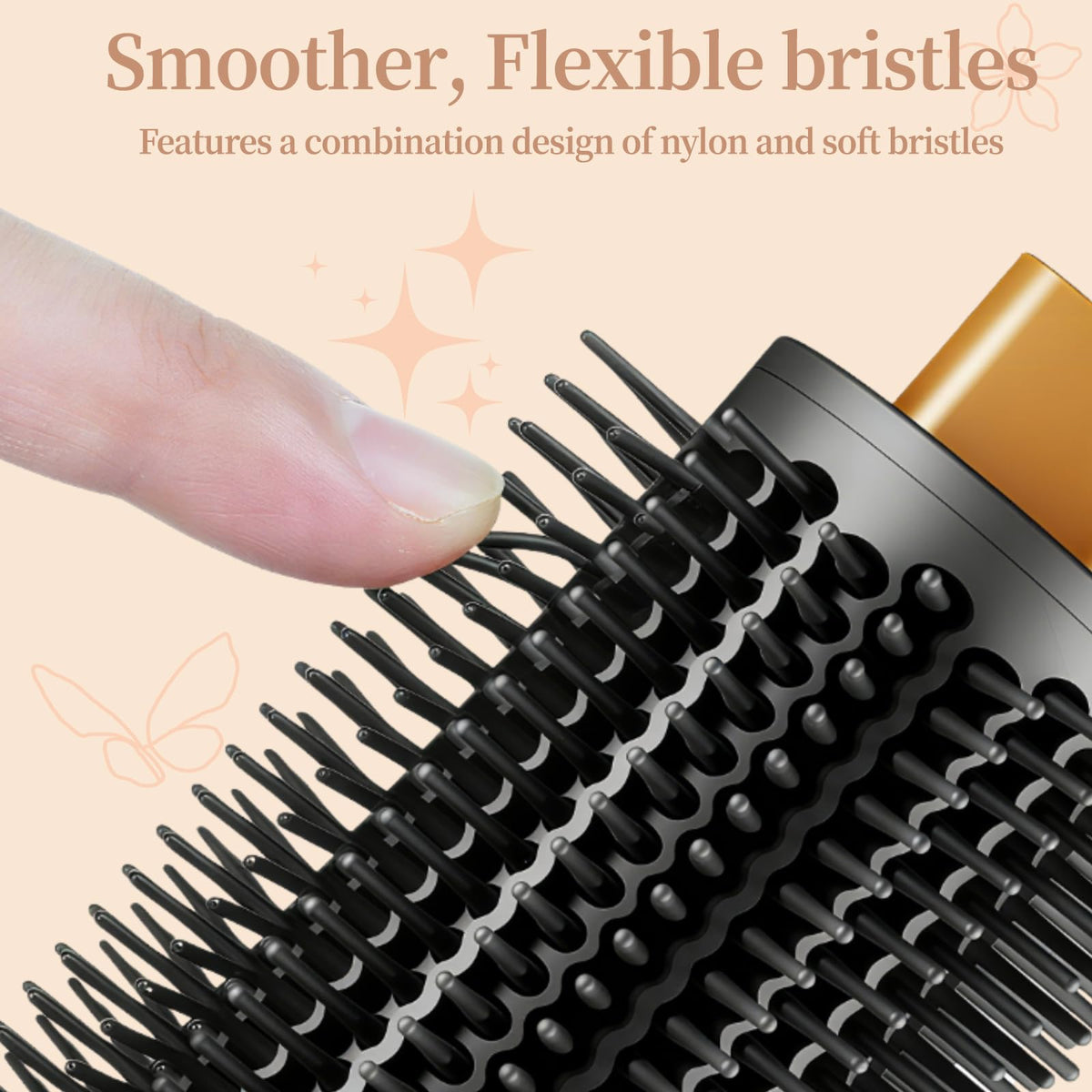 ZEPHBLOW design optimizes density and angle to boost root lift and natural fullness.