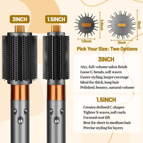 ZEPHBLOW soft rounded bristles glide through dense hair with less snag