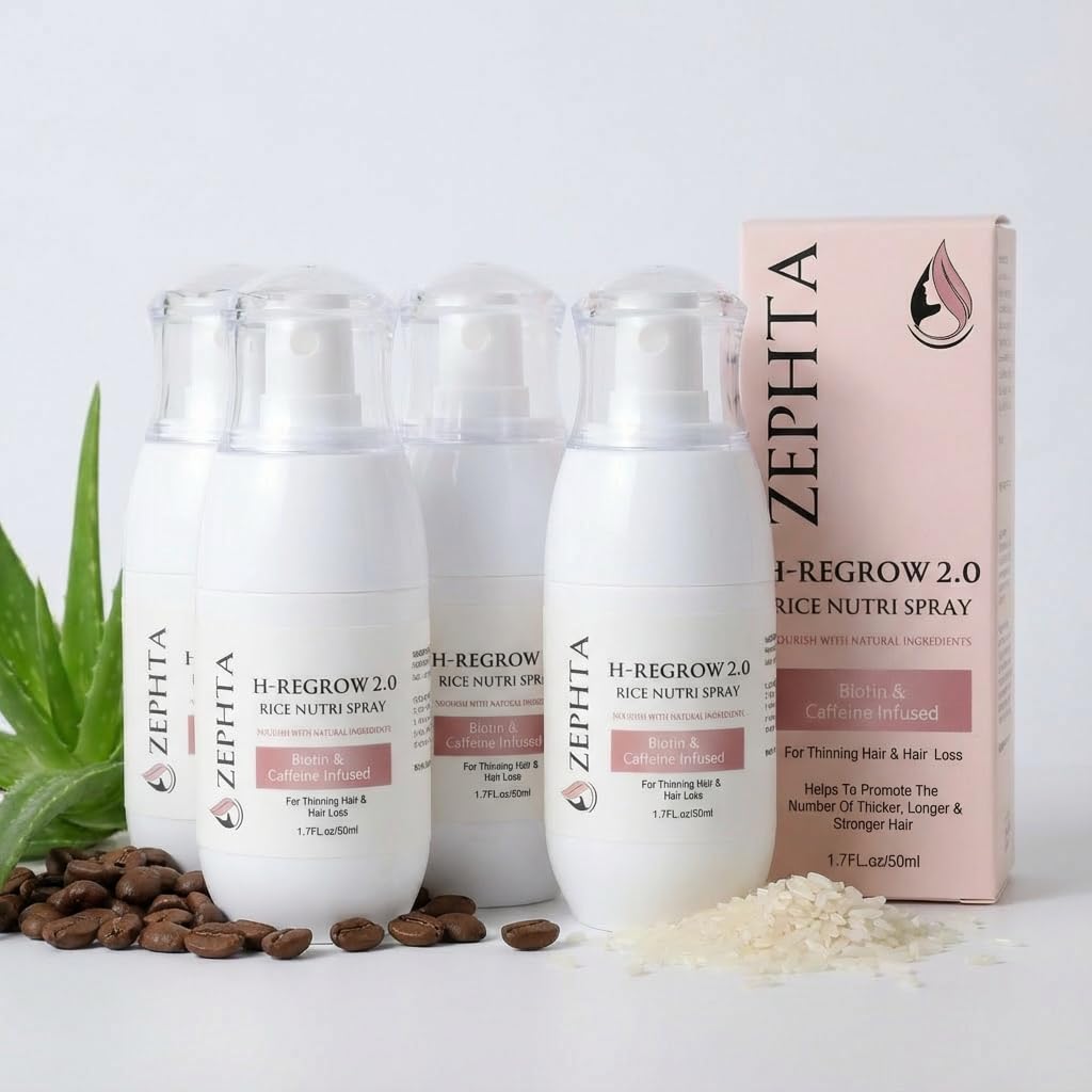 Zephta H-Regrow spray bottle for daily scalp nourishment and hair support