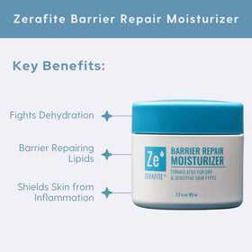 ZERAFITE Barrier Repair swirl shows lightweight texture that layers easily.