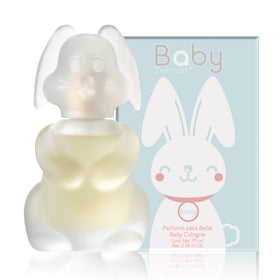 Zermat Baby Bouny Cologne bottle on a soft blanket, gentle floral scent.