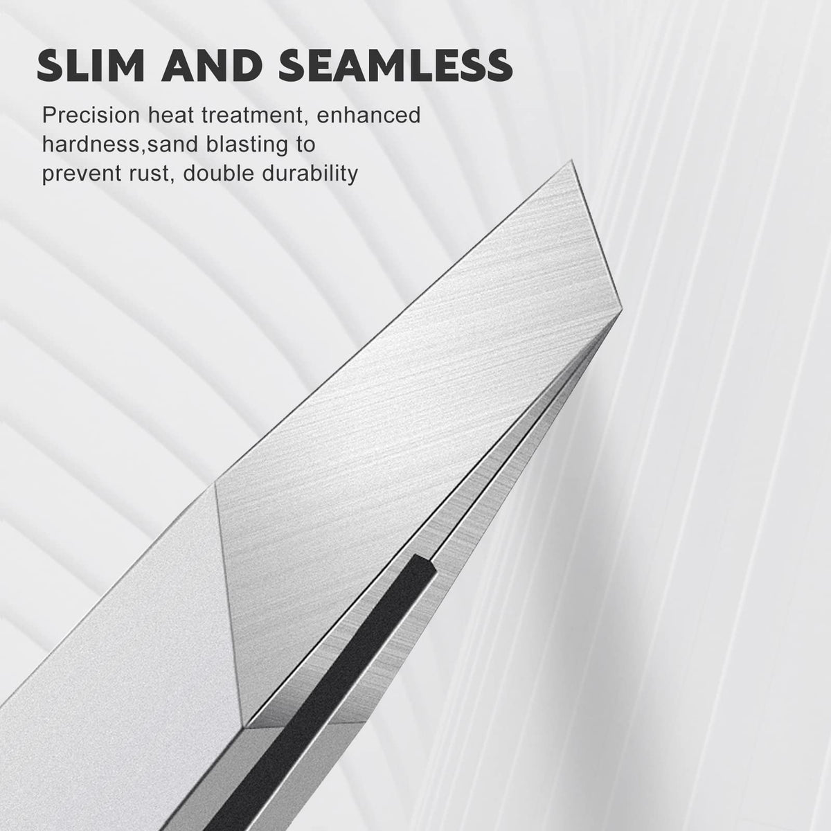 ZERNBER travel-ready tweezers fit in a bag for on-the-go grooming.