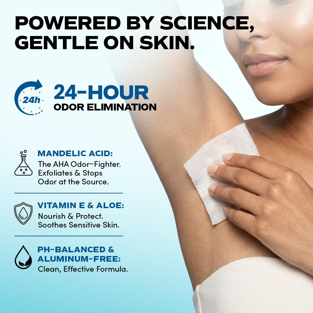 Zero Trace individually wrapped wipes for easy freshening in gym bags or purses