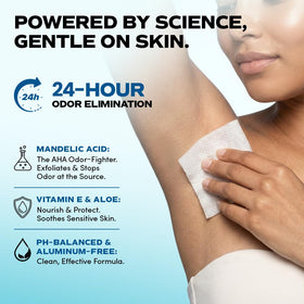 Zero Trace individually wrapped wipes for easy freshening in gym bags or purses