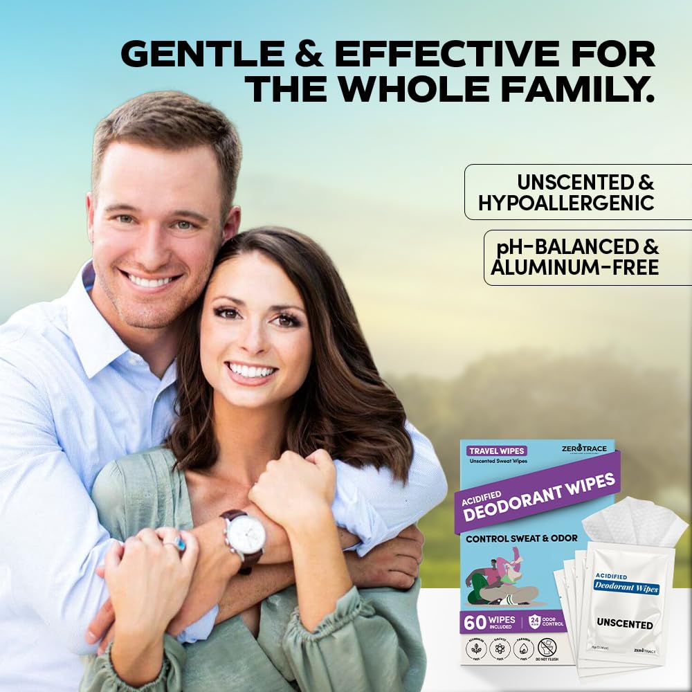 Zero Trace versatile wipes for face and underarms in use