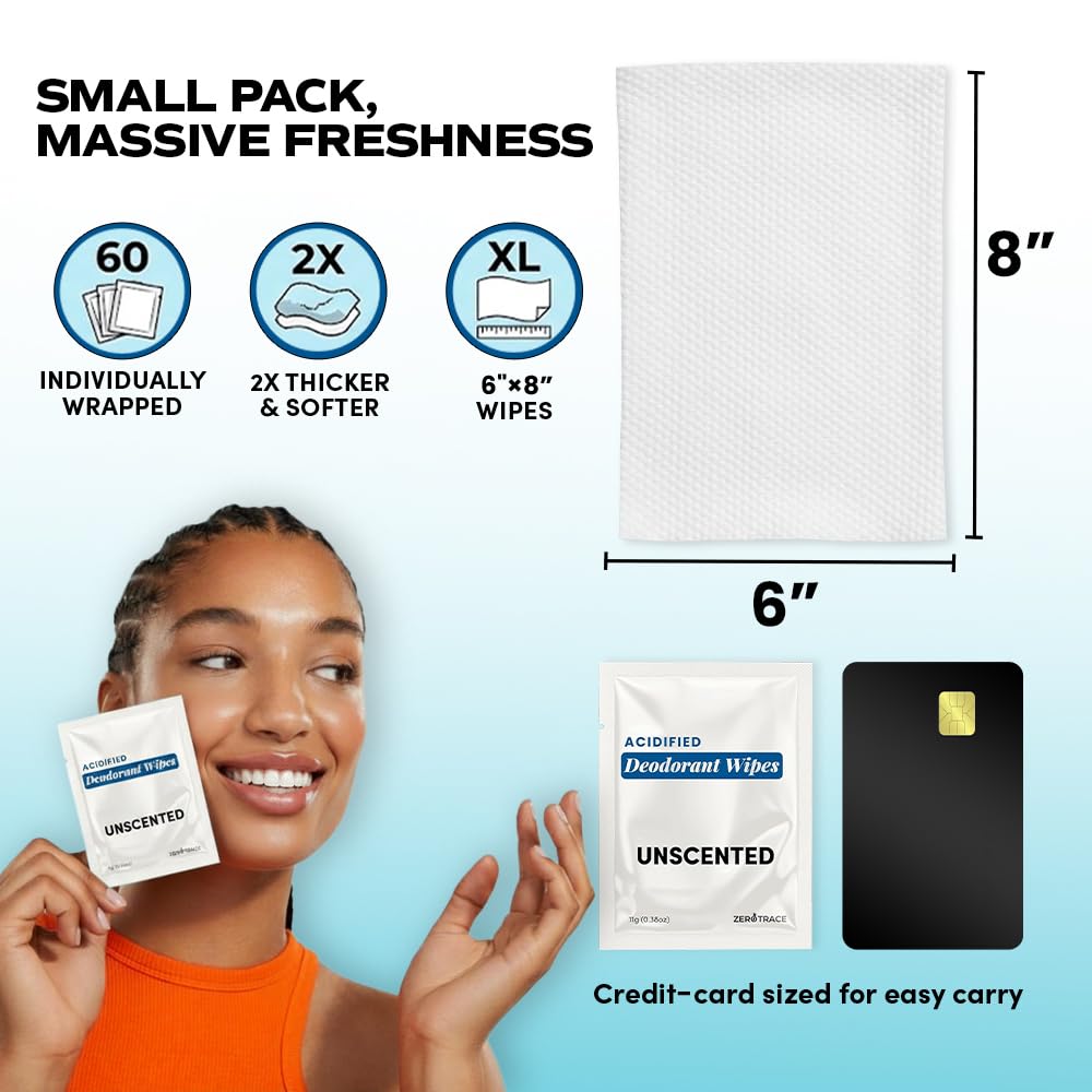 Zero Trace unscented wipes close-up for skin-friendly cleansing without fragrance