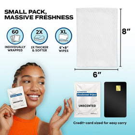 Zero Trace unscented wipes close-up for skin-friendly cleansing without fragrance