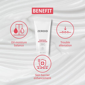 ZEROID Hyaluronic Acid bottle dispensing shows quick hydration.