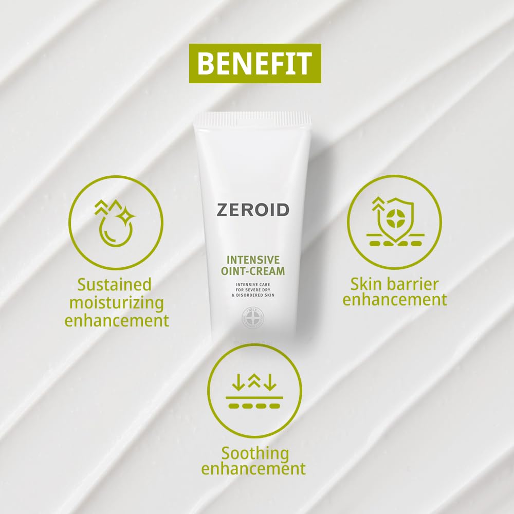 ZEROID Intensive Oint-Cream being applied to the face for soothing relief