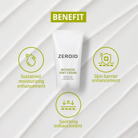 ZEROID Intensive Oint-Cream being applied to the face for soothing relief