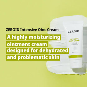 ZEROID Intensive Oint-Cream texture close-up highlighting creamy moisture