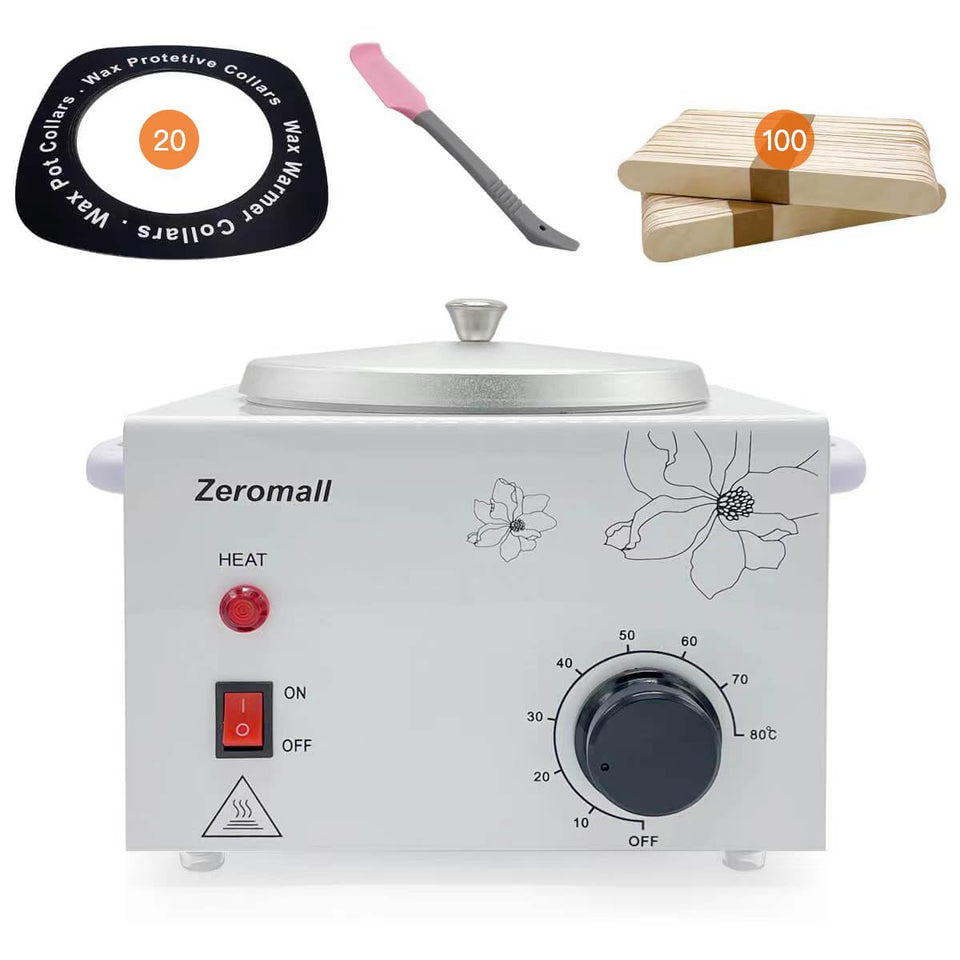 Zeromall Single Pot Wax Warmer front view, durable metal body ideal for long waxing sessions