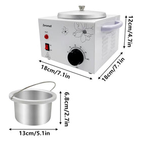 Zeromall wax warmer top view showing 4.3 inch pot opening for standard containers