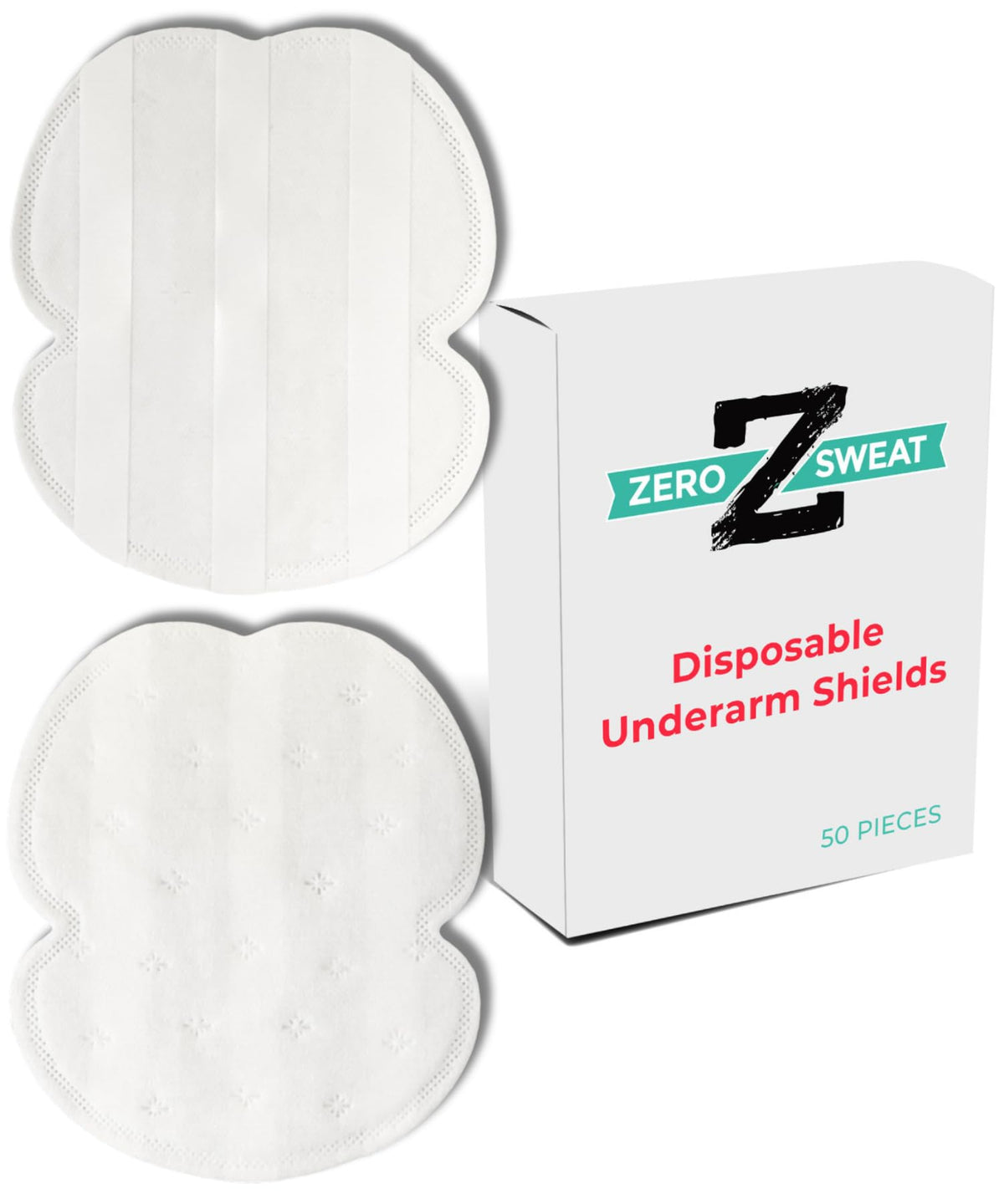 ZeroSweat underarm pads with absorbent coverage for discreet all-day protection.