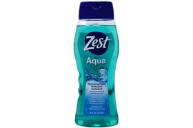 Zest Aqua Body Wash lather closeup illustrating rich foam