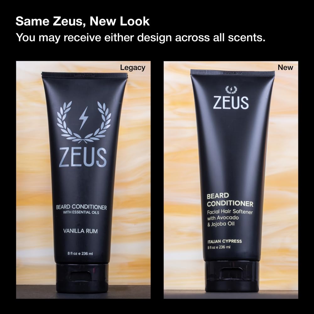 ZEUS conditioner wash shows creamy lather that nourishes facial hair and skin.