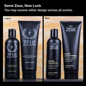 ZEUS Beard Wash Set conditioner bottle for nourishing beard softness.