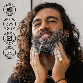 ZEUS Beard Wash Set jojoba oil and avocado nourish each beard strand.