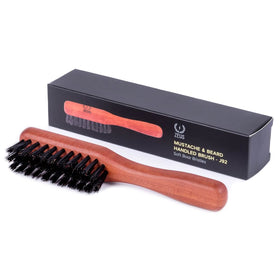 ZEUS boar bristle beard brush with handle for precise grooming and conditioning