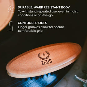 ZEUS Pocket Beard Brush made in Germany for quality craftsmanship
