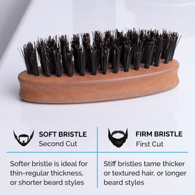 ZEUS Pocket Beard Brush ideal for travel and quick touch-ups.