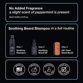 ZEUS Soothing Beard Shampoo lather forming in warm water for deep cleaning