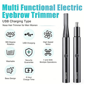 ZEXELLER eyebrow trimmer detail for safe, natural shaping