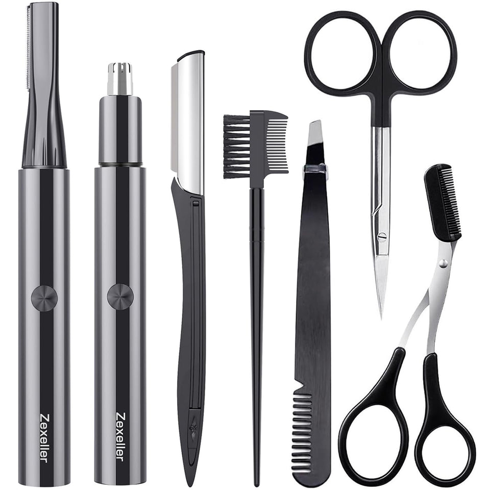 ZEXELLER nose hair trimmer close-up with painless precision for on-the-go grooming