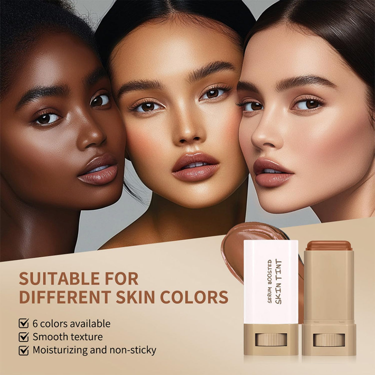 ZEXILILA foundation-stick-serum-infused glides smoothly for natural-looking skin.