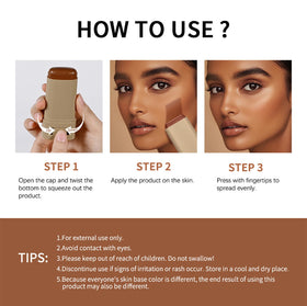 ZEXILILA tinted-moisturizer-stick blends easily for an even skin tone.