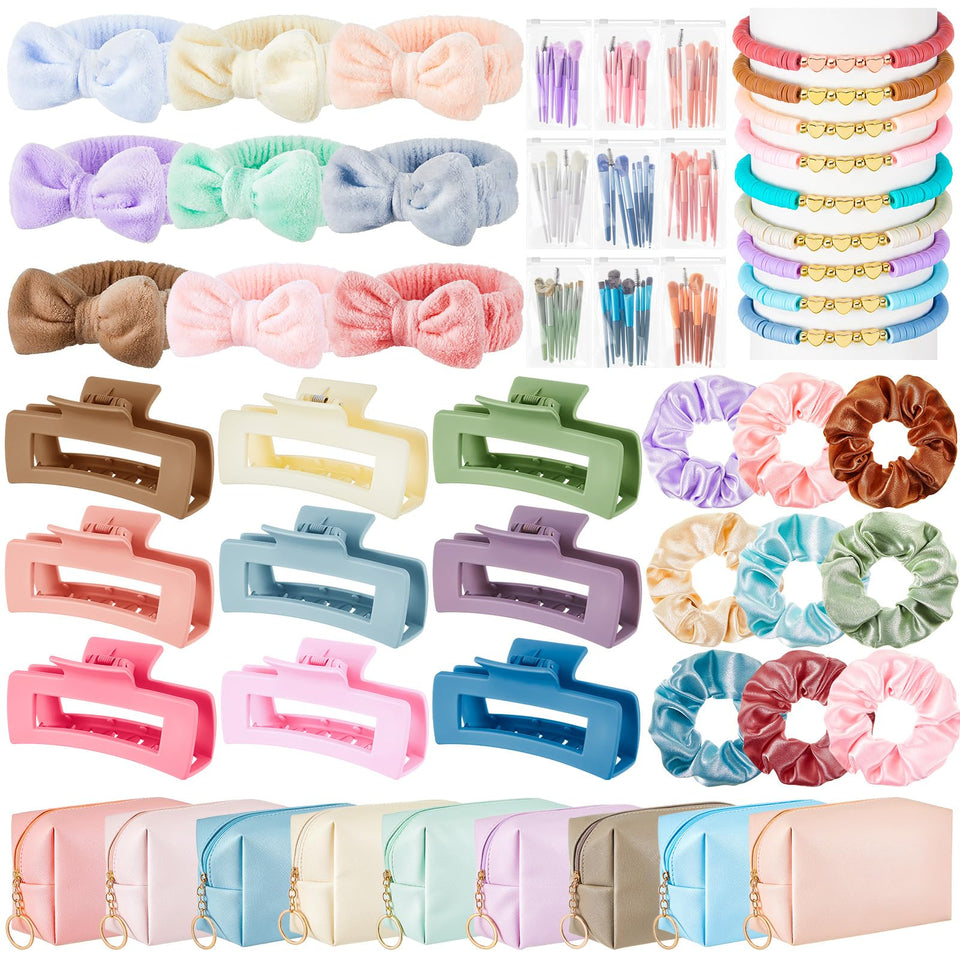 Zeyune makeup bag set with vibrant colors for graduation use and organization
