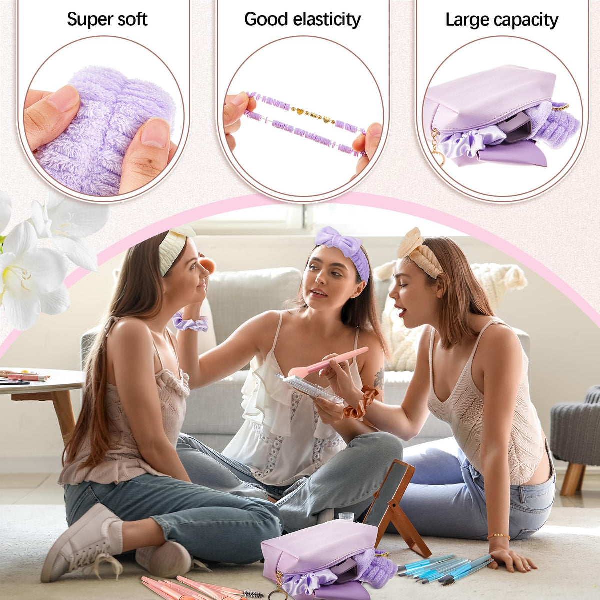 Zeyune sausage scrunchie offering soft, durable styling comfort